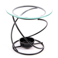 Load image into Gallery viewer, Black and Glass Luxury Wax Melter + Complimentary Wax Melt - Velvet Rose Home