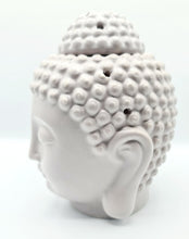 Load image into Gallery viewer, Light Grey Traditional Buddha Head Oil Burner + 2 Complimentary Wax Melts - VR Home by Yinka