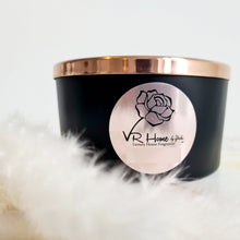 Load image into Gallery viewer, Matte Black Luxury 3 Wick Scented Candle - VR Home by Yinka