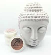 Load image into Gallery viewer, Traditional XL Buddha Head Oil Burner + 4 Complimentary Wax Melts - Light Grey - VR Home by Yinka