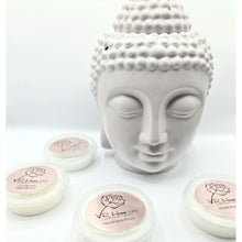 Load image into Gallery viewer, Traditional XL Buddha Head Oil Burner + 4 Complimentary Wax Melts - Light Grey - VR Home by Yinka