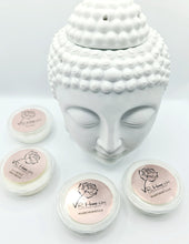 Load image into Gallery viewer, Traditional XL Buddha Head Oil Burner + 4 Complimentary Wax Melts - White - VR Home by Yinka