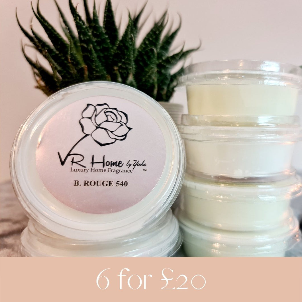 6 for £20 Luxury Scented Wax Melts - Velvet Rose Home