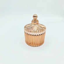 Load image into Gallery viewer, Large Vintage Boutique Crackling Wick Candle, Rose Gold, 450g - VR Home by Yinka
