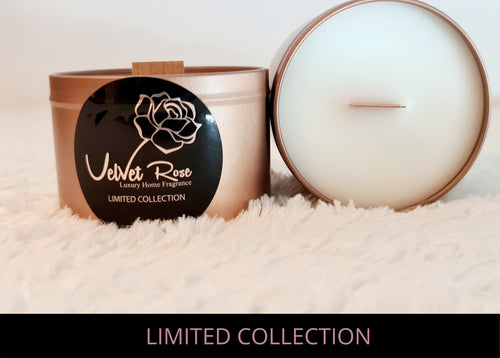 LIMITED COLLECTION | Frosted Honeysuckle & Elderflower Crackling Wick Luxury Candle, 250g - Velvet Rose Home