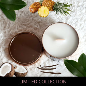 LIMITED COLLECTION | Toasted Coconut & Vanilla Crackling Wick Luxury Candle, 250g - Velvet Rose Home