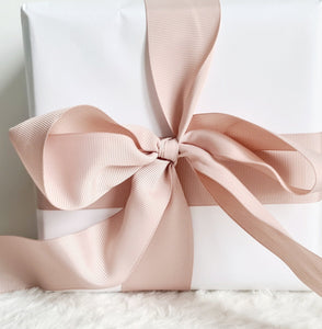 Luxury Magnetic Gift Box - with White Luxe Wrapping Paper with Rose Gold Ribbon - Velvet Rose Home