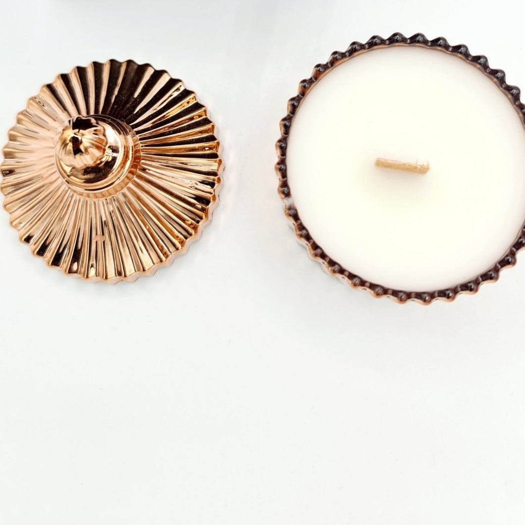Mini Vintage Boutique Crackling Wick Candle, Rose Gold, 200g - VR Home by Yinka