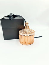 Load image into Gallery viewer, Mini Vintage Boutique Crackling Wick Candle, Rose Gold, 200g - VR Home by Yinka
