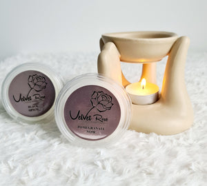 Tan Caring Hand Oil Burner + 2 Complimentary Wax Melts - Velvet Rose Home