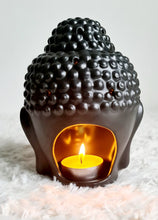 Load image into Gallery viewer, Traditional Buddha Head Oil Burner + 2 Complimentary Wax Melts - Velvet Rose Home
