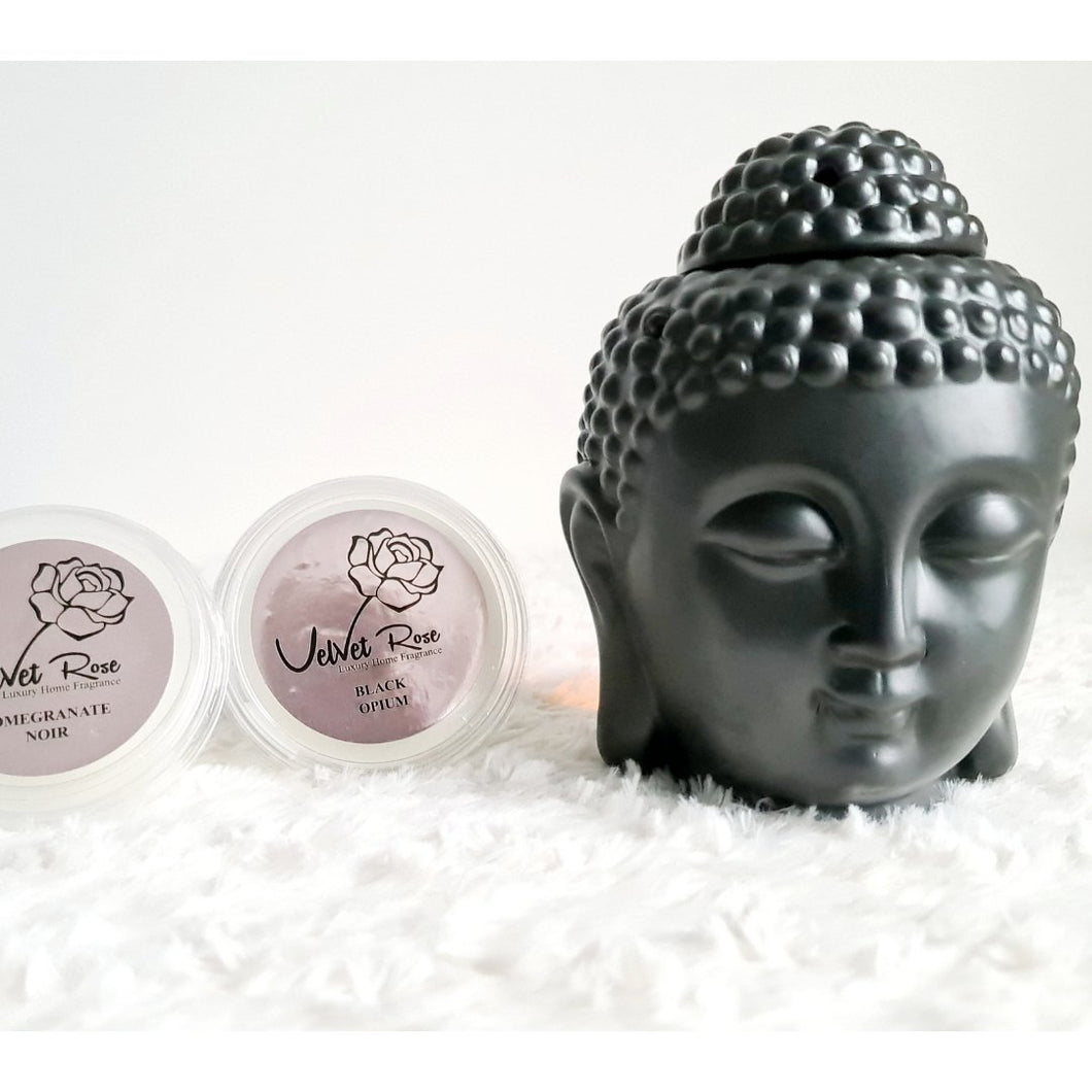 Traditional Buddha Head Oil Burner + 2 Complimentary Wax Melts - Velvet Rose Home