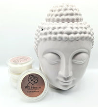Load image into Gallery viewer, Traditional XL Buddha Head Oil Burner + 4 Complimentary Wax Melts - Light Grey - VR Home by Yinka

