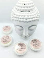 Load image into Gallery viewer, Traditional XL Buddha Head Oil Burner + 4 Complimentary Wax Melts - White - VR Home by Yinka
