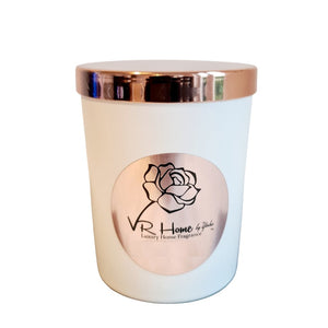 White Linen & Lavender Luxury Scented Candle, L - VR Home by Yinka