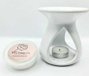 White Tear Drop Melter + Complimentary Wax Melt - VR Home by Yinka