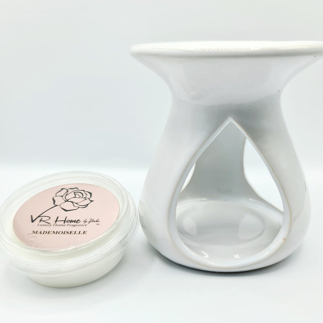 White Tear Drop Melter + Complimentary Wax Melt - VR Home by Yinka